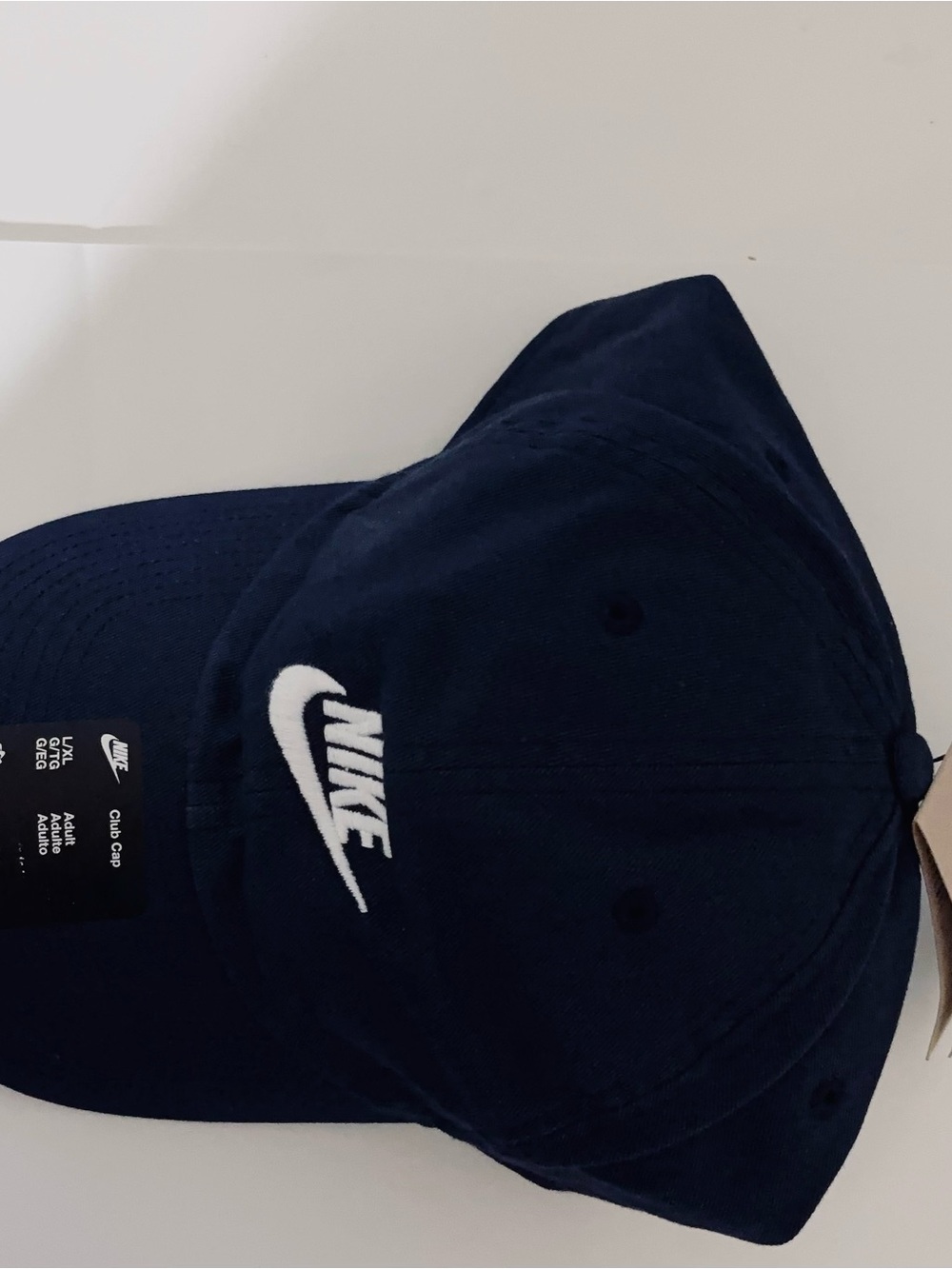 Nike Navy Baseball Cap with White Swoosh Logo